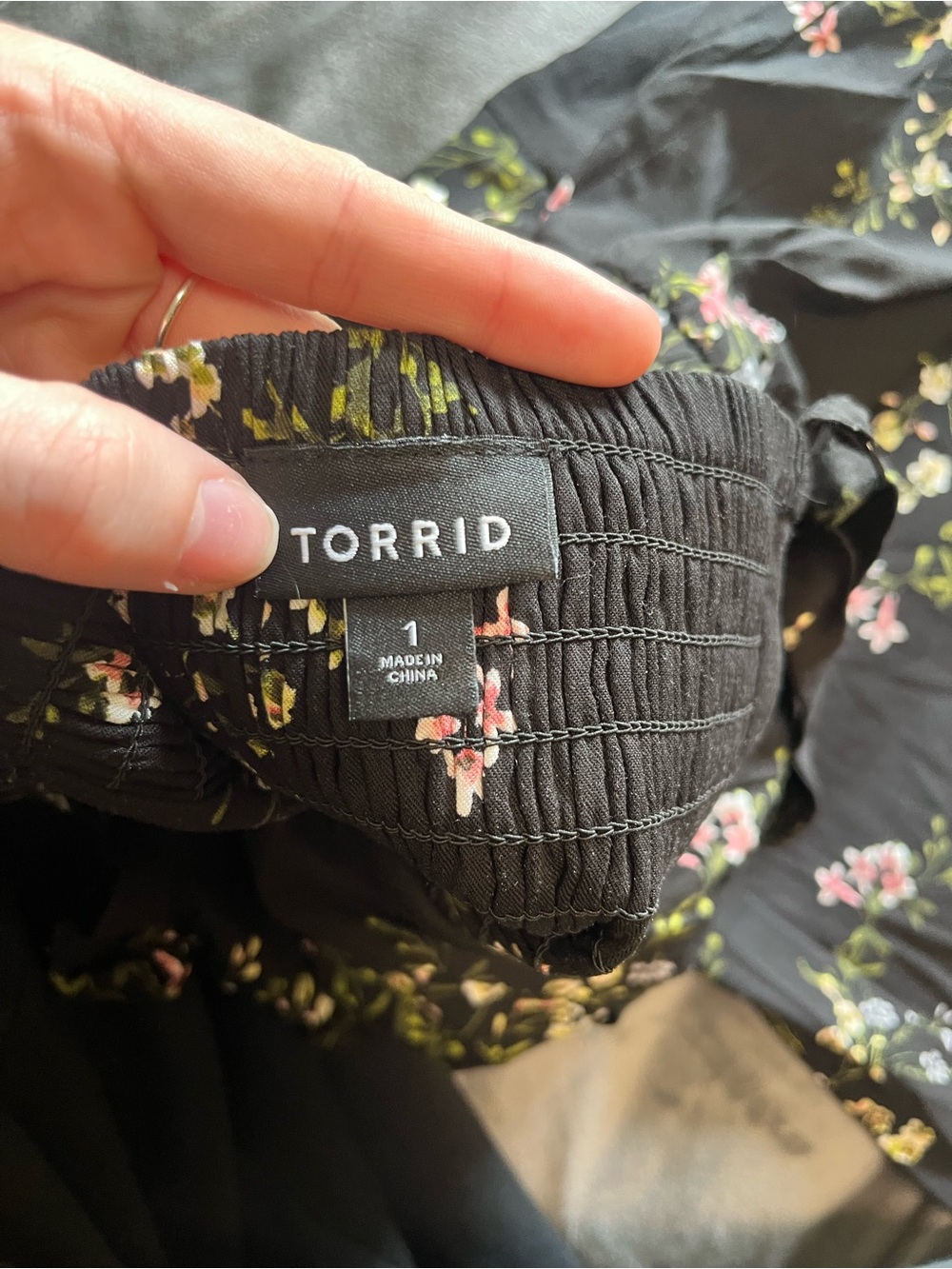 Torrid Floral Wide-Leg Jumpsuit in Black size 1 - Picture 7 of 7
